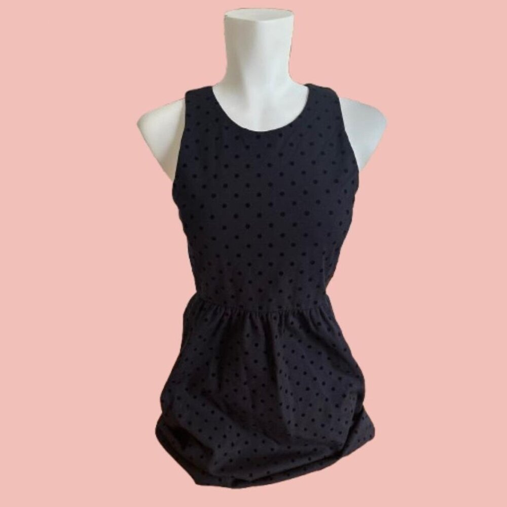 Chic and timeless black polka dot dress by J.Crew